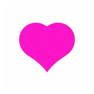4A Sticker-Label "Herz" | Farbe: Rosa | Durchmesser 40 millimeter | Pro 500 Aufkleber