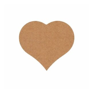 4A Sticker Label "Heart" | Colour: Brown | Diameter 40 millimetre | Per 500 stickers