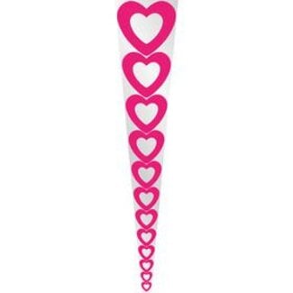 4A Sleeve for 1 Rose “Heart” | Colour: Cherry-coloured | Length 54 centimetre | Width 12 centimetre | Opening 3 centimetre | Per 50 sleeves