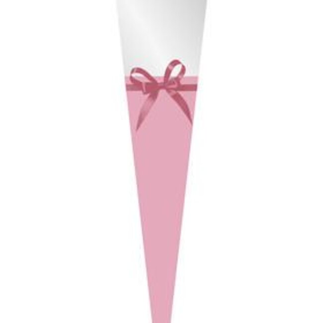 Hoes voor enkele Roos “Cheris” | Kleur: Roze | Lengte 54 centimeter | Breedte 12 centimeter | Opening 3 centimeter | Per 50 hoezen