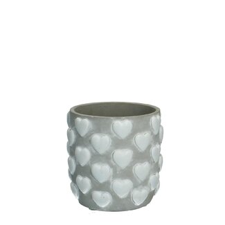 4A Keramik Blumentopf “Heart” | Farbe: Natürlich Weiß | Durchmesser 10 centimeter | Höhe 11 centimeter | Pro 6 Blumentöpfe