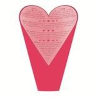 4A Blumenhülle “Love Letters” | Farbe: Rot | Länge 50 centimeter | Breite 35 centimeter | Öffnung 10 centimeter | Pro 50 Hüllen