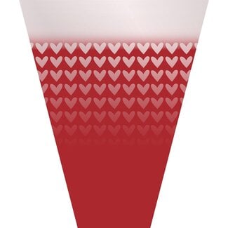 4A Flower sleeve “Desire” PCR | Colour: Red | Length 40 centimeter | Width 30 centimeter | Opening 12 centimeter | Per 50 sleeves