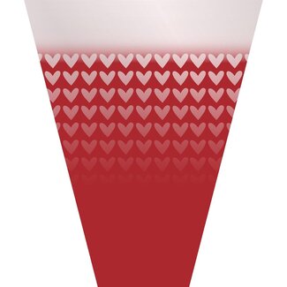 4A Housse à fleurs “Desire” PCR | Couleur: Rouge | Longueur 50 centimeter | Largeur 35 centimeter | Ouverture 10 centimeter | Par 50 housses