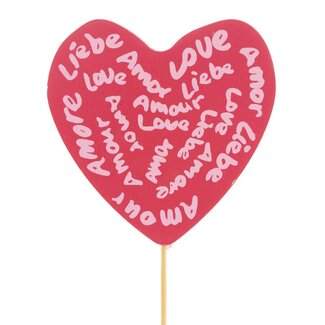 4A Pic “Love Language” | Couleur: Rouge | Longueur du pic ± 10 centimeter | Diamètre 8 centimeter | Par 25 pics