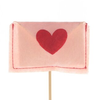 4A Stecker “Love” | Farbe: Rosa | Länge Stecker ± 50 centimeter | Durchmesser 8 centimeter | Pro 25 Stecker