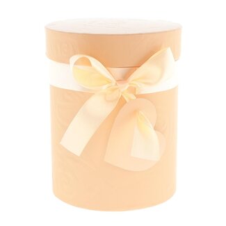 4A Hat box Gift box “Serenade” | Colour: Salmon-coloured | Diameter 13 centimeter | Height 17 centimeter | Per 6 boxes
