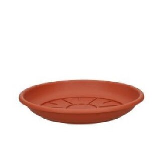 4A Plastique soucoupe d'arrosage | Couleur: terre cuite | Diamètre 22 centimeter | Par 10 soucoupes d'arrosage