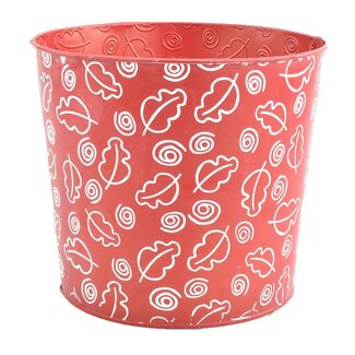 4A Zink Blumentopf Pflanzentopf “Maud” | Farbe: Rot | Durchmesser 23 centimeter | Höhe 20.5 centimeter | Pro 10 Blumentöpfe