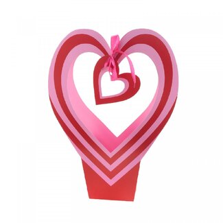 4A Cadeautasjes “Your Love” | Kleur: Rood en Roze | Lengte 31 centimeter | Breedte 41 centimeter | Hoogte 42 centimeter | Per 10 tassen