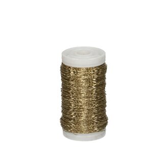 4A Bouillon wire | Colour: Gold-coloured | Diameter 0.3 millimeter | Weight 100 gram | Per roll