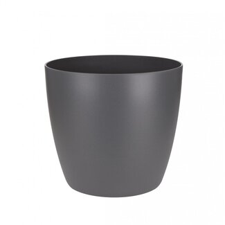 4A Plastic Flowerpot Plant Pot "Brussel" | Colour: Grey | Diameter 25 centimeter | Height 23 centimeter | Per 4 flowerpots