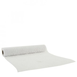 4A Tafelloper Honingraat motief “Honeycomb” | Kleur: Natuurlijk Wit | Breedte 28 centimeter | Lengte 2.5 meter | Per tafelloper