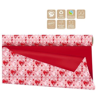 4A Film en rouleau “Amara” | Couleur: Rose | Largeur 80 centimeter | Longueur 25 meter | Par rouleau