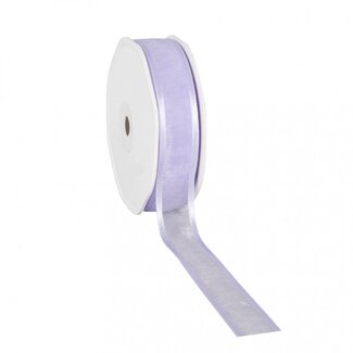 4A Organza Satijnen Lint | Kleur: Lilakleurig | Breedte 25 millimeter | Lengte 25 meter | Per rol
