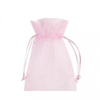 4A Tassen Organza | Kleur: Lichtroze | Diameter 9 centimeter | Hoogte 12 centimeter | Per 10 tassen