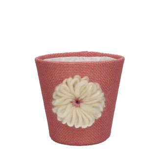 4A Bloempot Potcover “Solana” | Kleur: Roze | Diameter 13.5 centimeter | Hoogte 13 centimeter | Per 12 potcovers