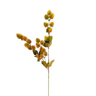 4A Fleur artificielle de cardère “Sunshine Fruit” | Couleur: Jaune | Dipsacus Fleurs artificielles | Longueur ± 85 centimètre | Par 10 fleurs artificielles