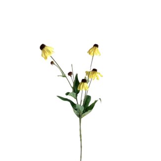 4A Sonnenhut künstliche Blume | Farbe: Gelb | Echinacea Purpure künstliche Blumen | Länge ± 65 centimeter | Pro 10 künstliche Blumen