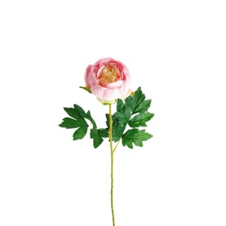 4A Pioenroos Kunstbloem | Kleur: Lichtroze | Paeonia Kunstbloemen | Lengte ± 65 centimeter | Per 10 kunstbloemen
