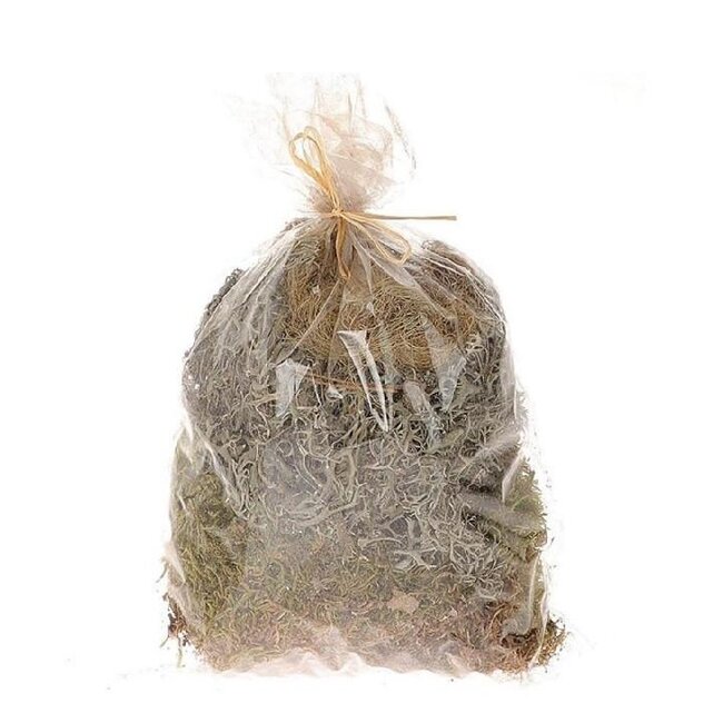 Dried Moss Assortment | Colour: Mixed Colours | Dried decoration | Weight 75 gram | Per bag