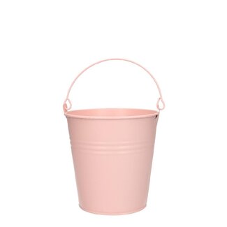 4A Zinken Emmer Bloempot Plantenpot “Breeze” | Kleur: Roze | Diameter 13 centimeter | Hoogte 13 centimeter | Per 10 emmers