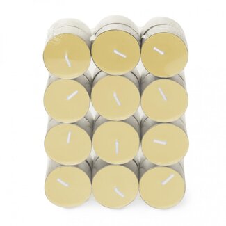 4A Duftkerze Teelicht “Smile” | Farbe: Beige | Pro 24 Teelichter