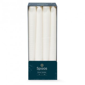 4A Bougie gothique | Couleur: Blanc Naturel | Diamètre 2.3 centimètre | Longueur 25 centimètre | Par 8 bougies