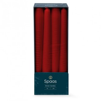 4A Bougie gothique | Couleur: Rouge | Diamètre 2.3 centimeter | Longueur 25 centimeter | Par 8 bougies