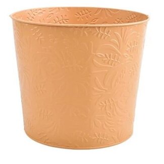 4A Pot de fleurs en zinc Pot de plante “Lynn” | Couleur: terre cuite | Diamètre 23 centimeter | Hauteur 20.5 centimeter | Par 10 pots de fleurs