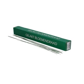 4A Lackierter Blumendraht | Farbe: Dunkelgrün | Durchmesser 0.8 millimeter | Lengte 40 centimeter | Gewicht 2 kilo | Pro Schachtel