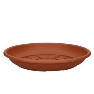 4A Soucoupe d'eau en plastique | Couleur: terre cuite | Diamètre 26 centimeter | Par 10 soucoupes d'eau