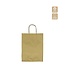 Papieren Cadeautassen | Kleur: Goudkleurig | Lengte 18 centimeter | Breedte 8 centimeter | Hoogte 22 centimeter | Per 50 tassen