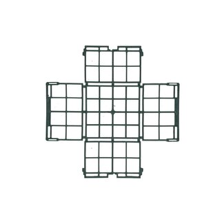 4A Oasis Korb Kunststoff 1/2 | Farbe: Donkergroen | Länge 11.5 centimeter | Breite 11 centimeter | Höhe 7.5 centimeter | Pro 20 Körbe