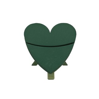 4A Oasis Bioline Cœur avec support | Couleur: Vert | Longueur 30 centimeter | Largeur 28 centimeter | Hauteur 4.5 centimeter | Par 2 cœurs