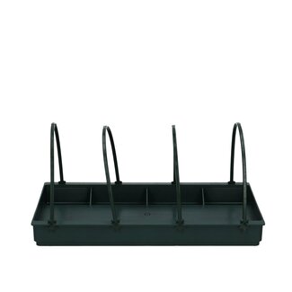 4A Oasis Bac en plastique rectangulaire | Couleur: vert foncé | Longueur 24 centimeter | Largeur 13 centimeter | Par 8 bacs