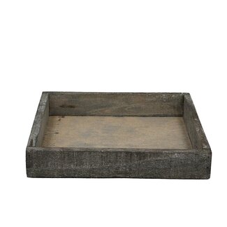 4A Holztablett | Farbe: Grau | Durchmesser 20 Zentimeter | Höhe 3.5 Zentimeter | Pro 4 Tabletts