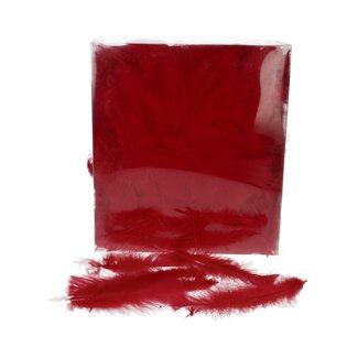 4A Kalkoen Veren | Kleur: Rood | Gewicht 45 gram | Per zakje veren