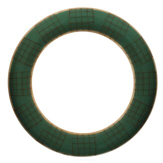 4A Mousse florale Base Couronne sur bois | Couleur: Vert | Diamètre 65 centimeter | Par 2 couronnes