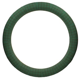 4A Couronne de mousse florale de base sur bois | Couleur: Vert | Diamètre 75 centimeter | Par 2 couronnes