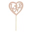 Holz-Herz-Stecker “Love” | Farbe: Rosa | Länge Stecker ± 50 centimeter | Durchmesser Herz 8 centimeter | Pro 25 Stecker