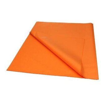 4A Zijde Papier Vel | Kleur: Oranje | Lengte 50 centimeter | Breedte 75 centimeter | 17 gram/m2 | Per 480 vellen