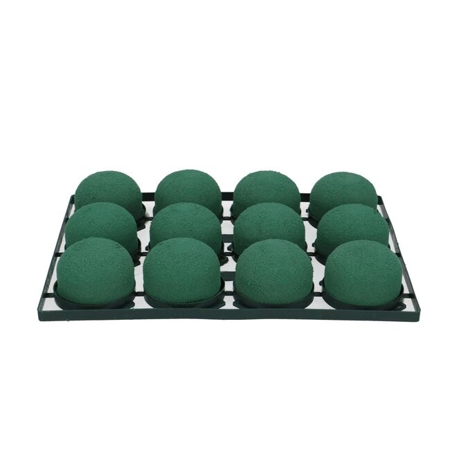 Oasis MiniDeco Premium | Couleur: Vert | Diamètre 5 centimètre | Hauteur 4 centimètre | Par 12 blocs
