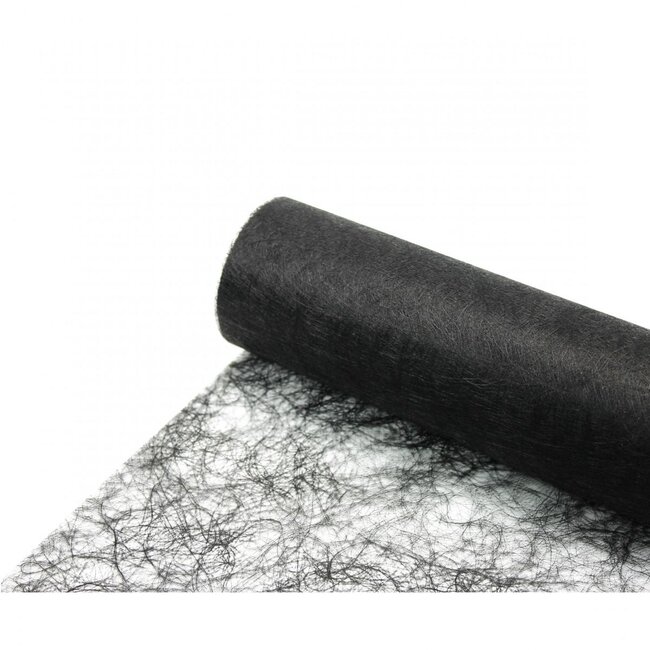 Textil Faser Leinen | Farbe: Schwarz | Breite 60 centimeter | Länge 25 meter | Pro Rolle