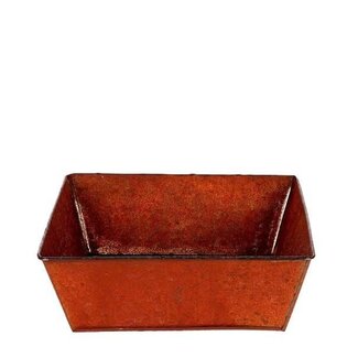 4A Zinc Tub Flowerpot Plant Pot “Evan” | Colour: Brown | Diameter 24.5 centimeter | Height 7.5 centimeter | Per 10 tubs