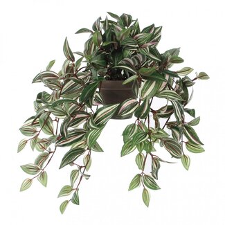 4A Vaderplant Artificial plant with pot | Colour: Green | Tradescantia Artificial plant | Diameter ± 11 - 25 centimeter | Height ± 45 centimeter | Per 4 artificial plants