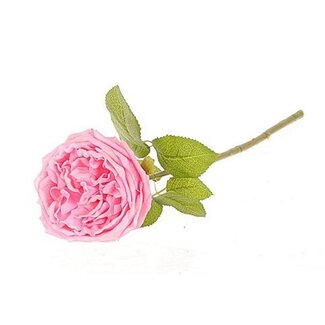 4A Rose fleur artificielle | Couleur: Rose | Roses fleurs artificielles | Longueur ± 44 centimeter | Par 6 fleurs artificielles