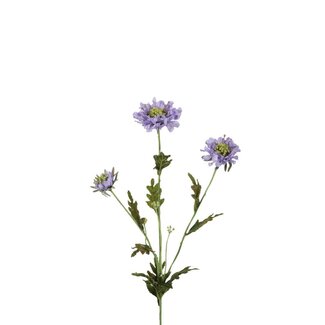 4A Pincushion flower Artificial flower | Colour: Purple | Scabiosa Artificial flowers | Length ± 66 centimetre | Per 6 artificial flowers