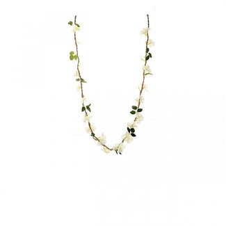 4A Appel Kunstbloemen Sierslinger | Kleur: Natuurlijk Wit | Lengte 150 centimeter | Per sierslinger