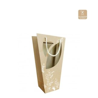 4A Bags “Boheme” with print | Colour: Brown | Length 11 centimeter | Width 11 centimeter | Height 35 centimeter | Per 10 bags